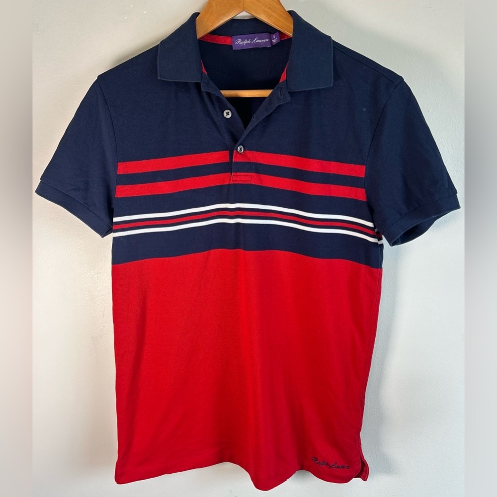 Ralph Lauren Purple Label Polo Shirt Mercerized Cotton Pique Striped $395 MSRP
